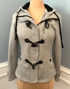 Sebby Mantel Damen SP Petite Tweed Duffle Peacoat Kapuze Knebel Fleece gefüttert Reißverschluss - Bild 1 von 10