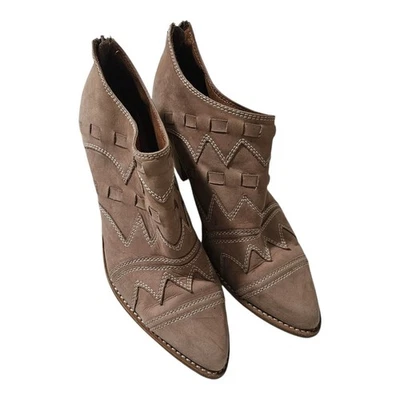 Botines Jeffrey Campbell Western Gamuza Taupe Talla 10 Foto 1 de 4