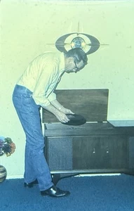 Vintage Photo Slide Man Record Player - Picture 1 of 2