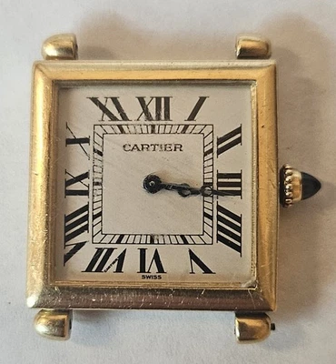 Cartier Tank Obus 1630 18k Watch No Band New Battery - Image 1 of 4