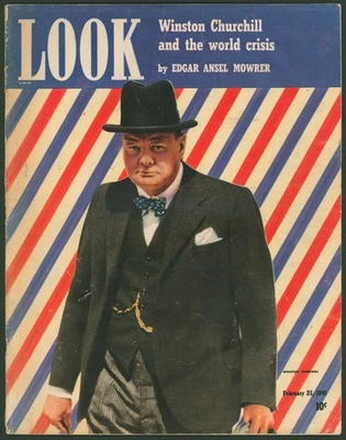 Look Magazine February 25 1941 WWII Winston Churchill~Citizen Kane~1940s - Image 1 of 2
