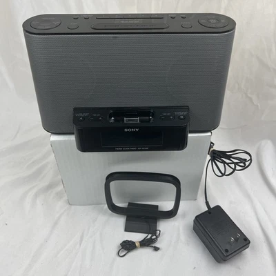 Sony Dream Machine AM FM Alarm Clock Stereo Radio iPod iPhone Dock ICF-CS10iP - Image 1 of 4