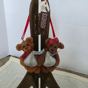 Hersheys Besos Osos Adorno Kurt Adler Resina Navidad Decoración Vacaciones - Imagen 1 de 6