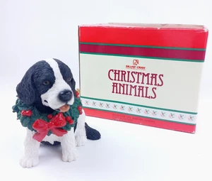 Tom Rubel Ciervo Plata Navidad Perro Estatuilla Coleccionable - Decoración Regalo Navidad 1990 - Imagen 1 de 15