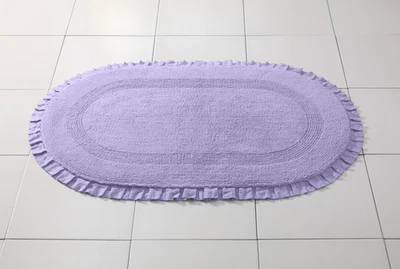 Овальный ковер для ванны с оборками BrylaneHome - Изображение 1 из 4