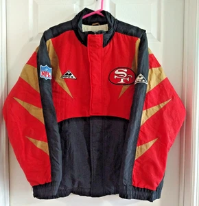 Vintage 90s NFL Proline Apex San Francisco 49ers Shark Tooth Jacket Large - Bild 1 von 14