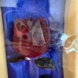 Decorazione rosa in vetro rosso taglia unica - Foto 1 di 7