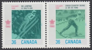 Canada - #1153a Olympic Winter Games -1988 Se Tenant Pair- MNH - Picture 1 of 1