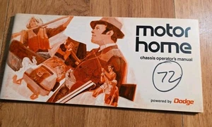 Original 1972 DODGE Motorhome Chassis OWNER'S MANUAL RV - Bild 1 von 5