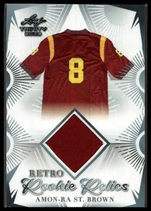 2023 Leaf Trinity #RRR-1 Amon-Ra St. Brown Retro Rookie Relics MEM - Picture 1 of 2