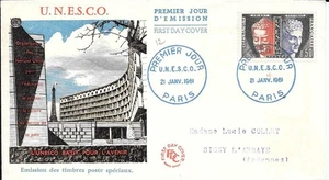FRANCE 1961 FDC UNESCO YT SERVICE 25 - Imagen 1 de 1
