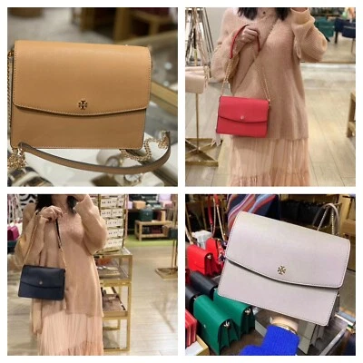 Bolsa tiracolo ajustável envelope Tory Burch Emerson nova com etiquetas CARDAMOMO/VERMELHO/PRETO/CINZA - Imagem 1 de 4