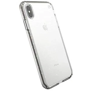 SPECK PRESIDIO CLR + GLITT CASE FOR IPHONE XS MAX - CLEAR WITH GOLD - Picture 1 of 7