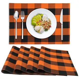 Placemats for Dining Table Polyester Cotton Placemats 12''x18'' Over Sized Ta... - Picture 1 of 5