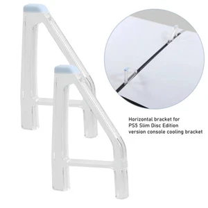 2X Horizontal Stand for PS5 Slim Disc Edition Console Cooling Feet Bracket Holde - Picture 1 of 8