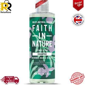 Faith in Nature Natural Rosemary Shampoo for Normal Hair & Scalp 400ML Fast Ship - Picture 1 of 24