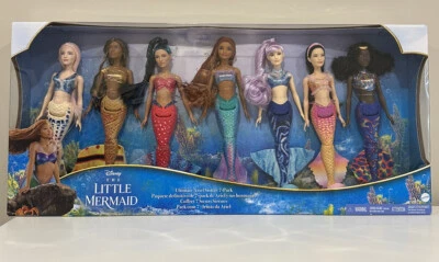 Disney Live Action Little Mermaid Ultimate Ariel and Sisters paquete de 7 NUEVO Foto 1 de 4