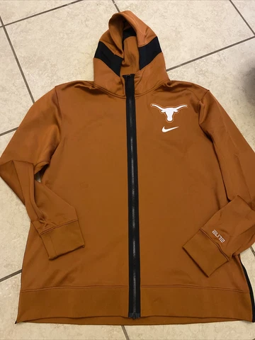 RARE New Texas LONGHORNS Team Issue ELITE DRI FIT Zip Basketball Jacket Men’s XL Cover