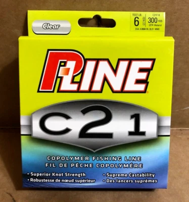 Línea de pesca de copolímero P-Line C21F-6 C21 6 lb 300 yardas relleno transparente ** Foto 1 de 3