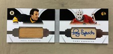Nice 2013-14 Panini National Treasures Dual Stick Auto Phil & Tony Esposito 5/20