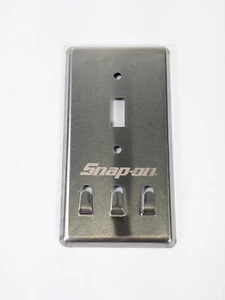 Snap-on Light Switch Plate Trim Bezel With Key Holder Stainless Steel - Picture 1 of 10