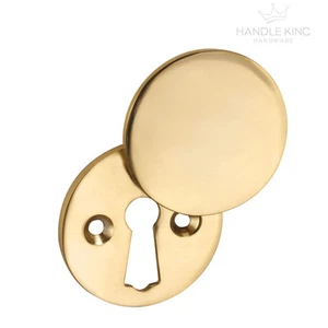 Cubierta de ojo de cerradura placa escudo para cerradura de mortaza cubierta de ojo de cerradura con acabado de latón - Imagen 1 de 2