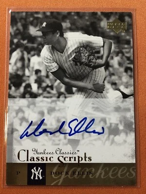 2004 Upper Deck Yankees Classics Dock Ellis #AU-14 Classic Scripts Auto - Image 1 of 2