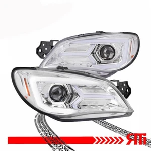For 06-07 Subaru Impreza WRX STI Projector Headlights w/LED DRL Signal Chrome - Picture 1 of 4