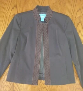 Doncaster Sport Womens sz 14 Brown Casual Blazer Military Jacket Vintage, Lace - Picture 1 of 8
