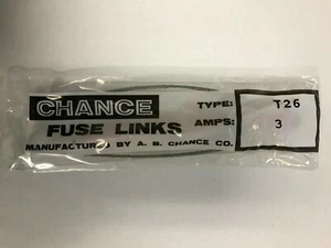 AB Chance M3T26 Fuse Link Type T26 3A Ampere - Picture 1 of 2
