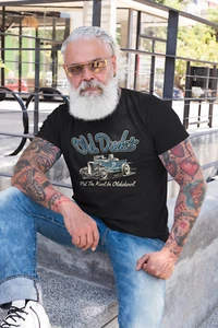 T-Shirt Old Dudes Hotrod sehr kool S-5XL Größen Vintage klassischer amerikanischer LKW - Bild 1 von 2