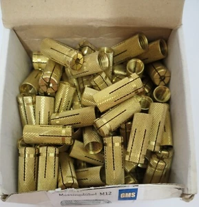 100 Stück Messingdübel M12 Spreizdübel 15 x 38mm Messingspreizdübel Gewindeanker - Bild 1 von 2