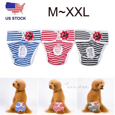 Pet Dog Puppy Diaper Pants Female Nappy Physiological Sanitary Panties Underwear - Image 1 of 4