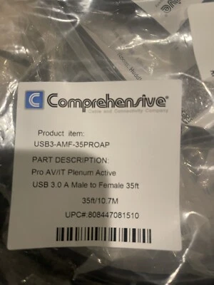 Comprehensive Pro AV/IT USB Data Transfer Cable USB3AMF35PROAP - Image 1 of 2