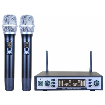 UHF Dual Cordless Microphone System Vocal Set High-performance 2 Handheld mics - Image 1 of 2