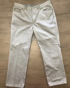 MENS LL BEAN 36 X 29 KHAKIS CHINOS PANTS LIGHT BLUE STANDARD FIT COTTON - Picture 1 of 17