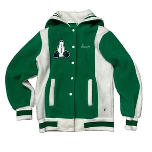 Chaqueta Universitaria Letterman Cheerleader De Colección Talla S "SUSAN" Verde Marinero Hecha en EE. UU. - Imagen 1 de 10
