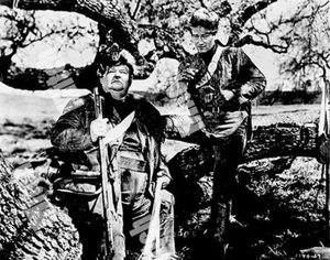 OLIVER HARDY JOHN WAYNE in 1949 THE FIGHTING KENTUCKIAN  11 X 14 PICTURE CARD - Picture 1 of 1