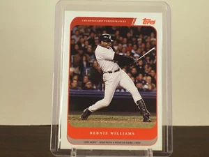 Bernie Williams YANKEES 2020 TOPPS X Derek Jeter CHAMPIONSHIP PERFRMANCES 20 - Picture 1 of 1