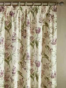 Laura Ashley Purple GRAPE Gosford Pencil Pleat Curtain pair W227, DROP183 - Picture 1 of 2