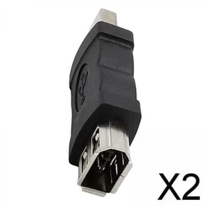 2 x 1394 6 Pin Female to USB Male Adaptor Convertor Plug - Picture 1 of 7
