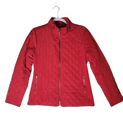 41 Chaqueta Acolchada Hawthorn Cremallera Completa Mujer S Rojo Forro a Cuadros Detalle a Presión Foto 1 de 4