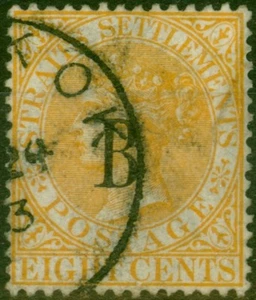 Bangkok 1883 8c Orange SG20 Fine Used - Picture 1 of 1