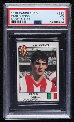 79 pegatinas Panini Euro Football 1978-79 Paolo Rossi #382 PSA 3 Foto 1 de 2