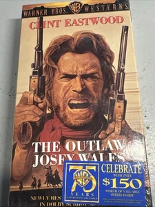 The Outlaw Josey Wales VHS SEALED Clint Eastwood Warner Brothers VTG - Imagen 1 de 2