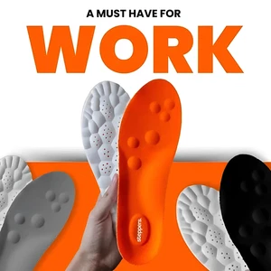 Original Steppers Comfort Boosting Massage Insoles for Heel & Plantar Fasciitis - Picture 1 of 19