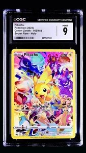 Pokémon 2023 Corona Zenith Pikachu 160/159 Segreto Raro Holo CGC 9 MINT ✨ - Foto 1 di 2