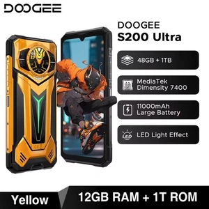 DOOGEE S200 Ultra 5G Rugged Phone 6.72" 48GB+1TB Light Effect 11000mAh 100MP NFC - Picture 1 of 13
