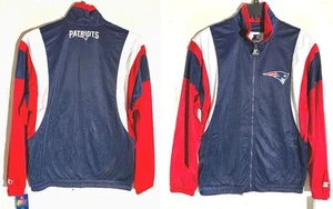 STARTER NEW ENGLAND PATRIOTS FULL-ZIP CONTENDER TRACK JACKET NAVY SMALL - Picture 1 of 3