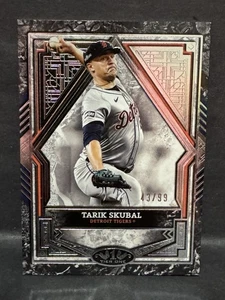 2025 Topps Tier One Tarik Skubal Silver Foil Detroit Tigers /99 - Picture 1 of 2